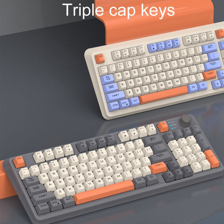 XUNSVFOX K94 Wireless Bluetooth Dual Mode Mechanical Keyboard Gaming Office Laptop Keyboard(Lake Blue) - free shipping - PMC Jewellery - Order now!