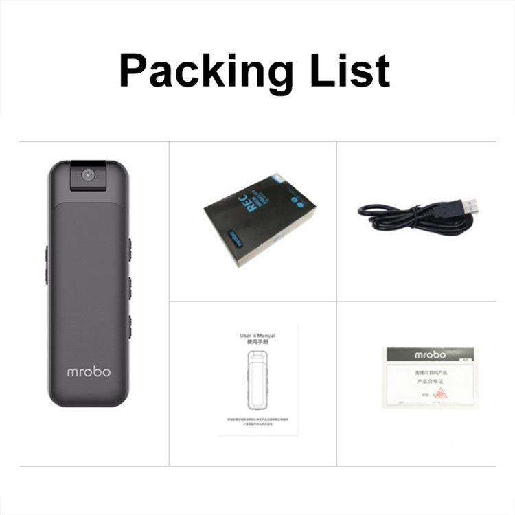 Mrobo D3 1080P Rotating Camera HD Infrared Night Recording Pen, Size: 128GB(Black) - Recording Pen by Mrobo | Online Shopping South Africa | PMC TechLife | Buy Now Pay Later Mobicred