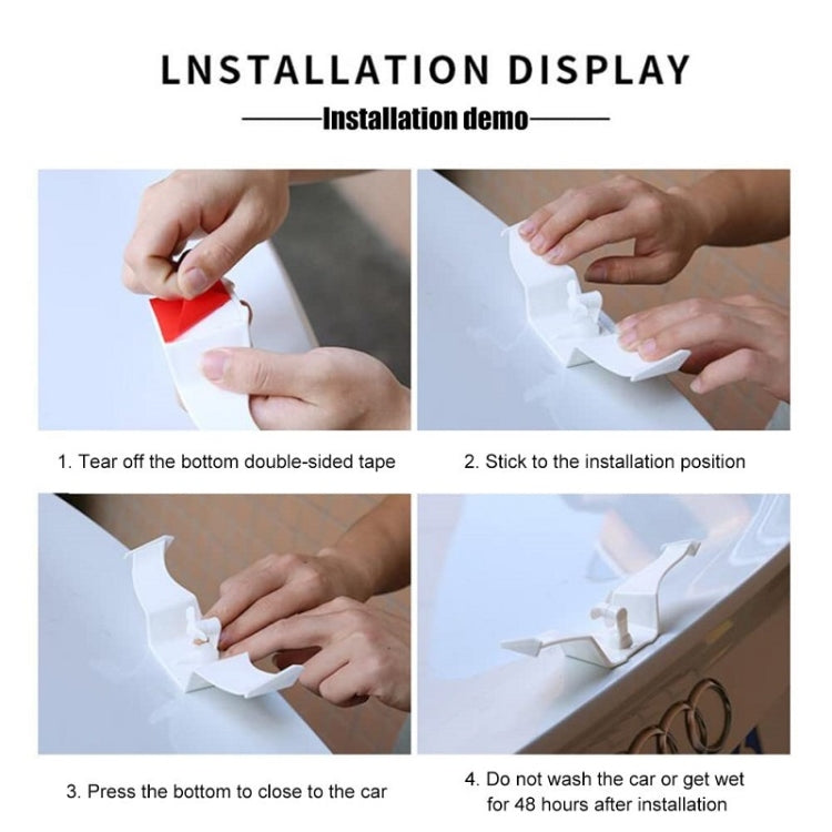 Car Mini Rear Wing Without Punching Decorative Stickers, Color: Black With Wind Leaves - Decorative Strip by PMC TechLife | Online Shopping South Africa | PMC TechLife | Buy Now Pay Later Mobicred