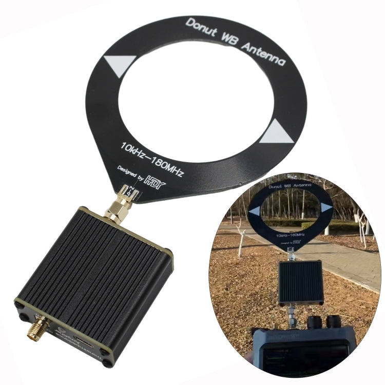 Donut Broadband Antenna With Low Impedance Converter(Black) - Car Amplifiers by PMC TechLife | Online Shopping South Africa | PMC TechLife | Buy Now Pay Later Mobicred