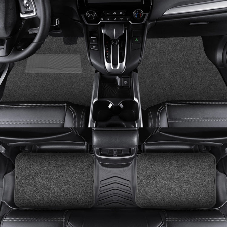 4pcs /Set Universal Car Foot Mats PVC Flocking Pads(Beige) - Floor Mats by PMC TechLife | Online Shopping South Africa | PMC TechLife | Buy Now Pay Later Mobicred