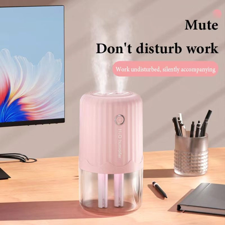 T06 Large-Capacity Atmosphere Night Light Household Dual Spray Air Humidifier, Color: Pink Plug-in - free shipping - PMC TechLife - Order now!
