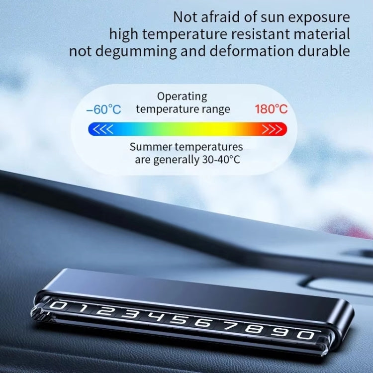 Metal Hidden Temporary Parking Number Plate Ornaments, Color: Dual Number Gray - Parking Card by PMC TechLife | Online Shopping South Africa | PMC TechLife | Buy Now Pay Later Mobicred