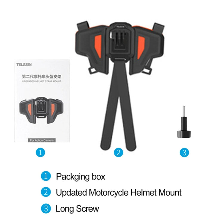 TELESIN GP-HBM-MT2 Universal Helmet Mount Holder For Sports Camera - Helmet Mount by TELESIN | Online Shopping South Africa | PMC TechLife | Buy Now Pay Later Mobicred