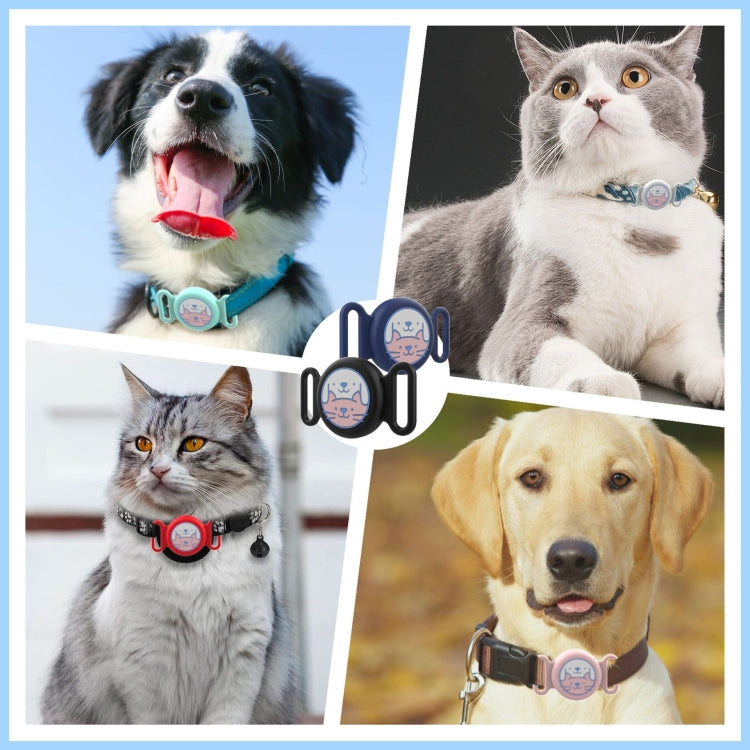 For AirTag Pet Collar Locator Silicone Life Waterproof Protective Case(White) - free shipping - PMC TechLife - Order now!