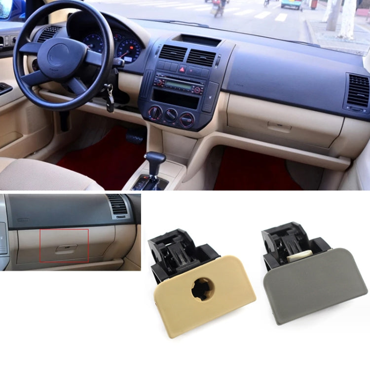 For 2002-2009 Volkswagen Polo OE 6Q0857131D Glove Box Lid Handle, Color: Beige With Hole - Door Handles by PMC TechLife | Online Shopping South Africa | PMC TechLife | Buy Now Pay Later Mobicred