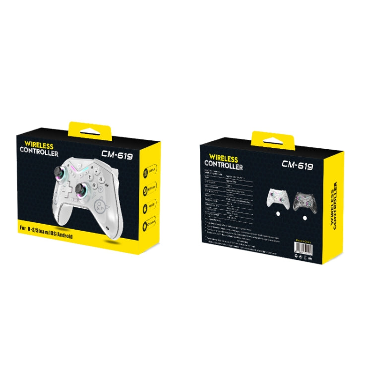 CM-619 Bluetooth Game Controller Programmable with RGB Lights for Switch / Steam Deck / PC / IOS / Android(Black) - Gamepads by PMC Jewellery | Online Shopping South Africa | PMC Jewellery | Buy Now Pay Later Mobicred