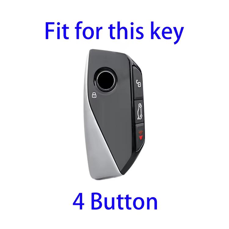 For 2024 BMW X7 Hallmo Cowhide Car Key Protection Cover(Black) - free shipping - PMC TechLife - Order now!