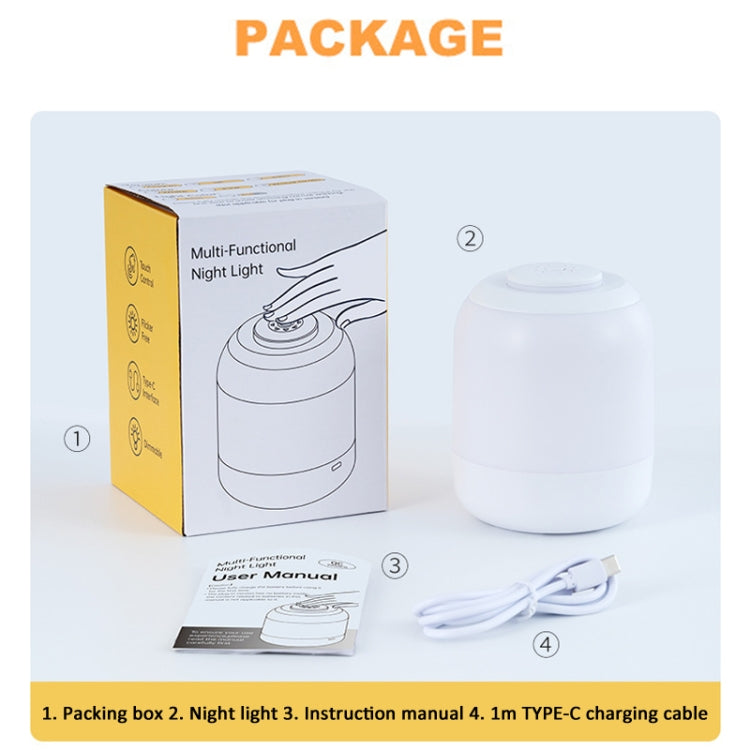 Rechargeable Touch Control LED Night Light Bedside Lamp SE Version 2400mAh White - Bedside Light by PMc TechLife | Online Shopping South Africa | PMc TechLife | Buy Now Pay Later Mobicred