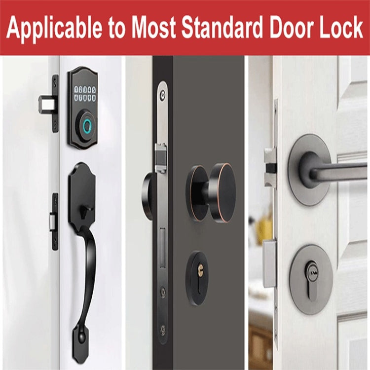 Heavy Duty Metal Latch Plate for Exterior Interior Door Double Hole Reinforcement Striker Plates(Black) - Door Locks & Cabinet Locks by PMc TechLife | Online Shopping South Africa | PMc TechLife | Buy Now Pay Later Mobicred