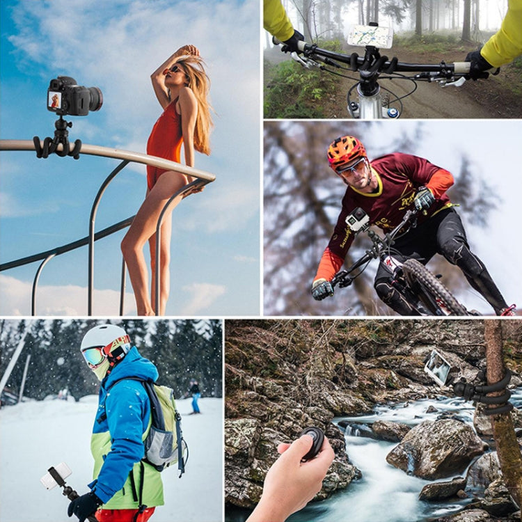 Octopus Fish Silicone Camera Tripod Desktop Folding Stand With Bluetooth Controller+Adapter+Phone Clip+Storage Bag+Screws - Tripods by PMC TechLife | Online Shopping South Africa | PMC TechLife | Buy Now Pay Later Mobicred