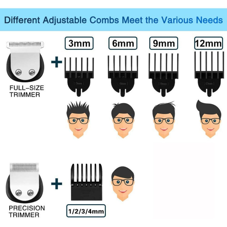 6 in 1 Men Waterproof Electric Hair Trimmer Kit Nose Trimmer, Mustache Trimmer Body Shaver 8688 - Hair Trimmer by PMc TechLife | Online Shopping South Africa | PMc TechLife | Buy Now Pay Later Mobicred