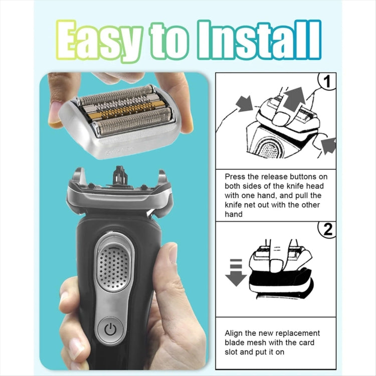 For Braun Series 9 Pro Electric Shaver 94M Blade Gold Mesh Cover, Style: With Words(Plastic Seal) - Accessories by PMC TechLife | Online Shopping South Africa | PMC TechLife | Buy Now Pay Later Mobicred