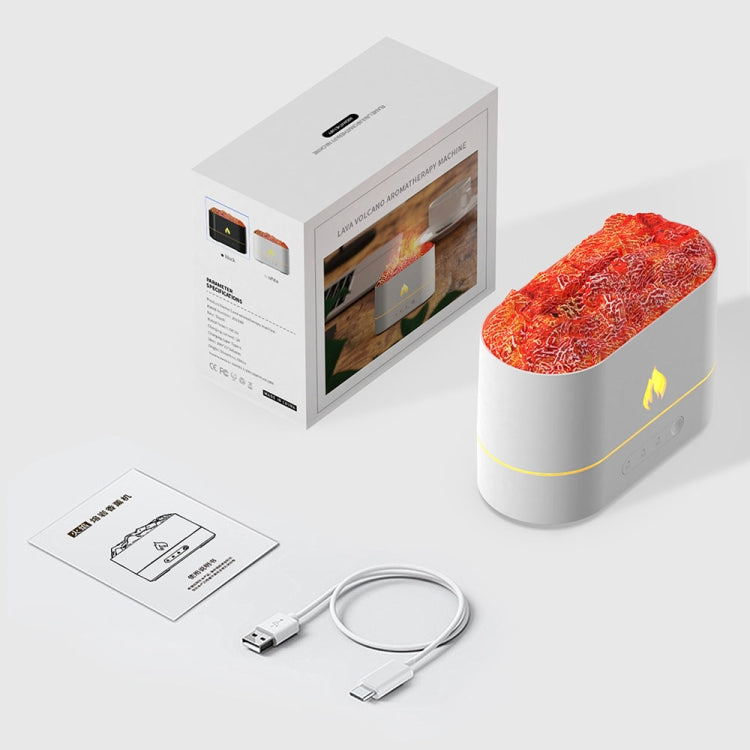 HX853B USB Plug-In Colorful Flame Lighting Effect Aromatherapy Humidifier(White) - free shipping - PMC TechLife - Order now!