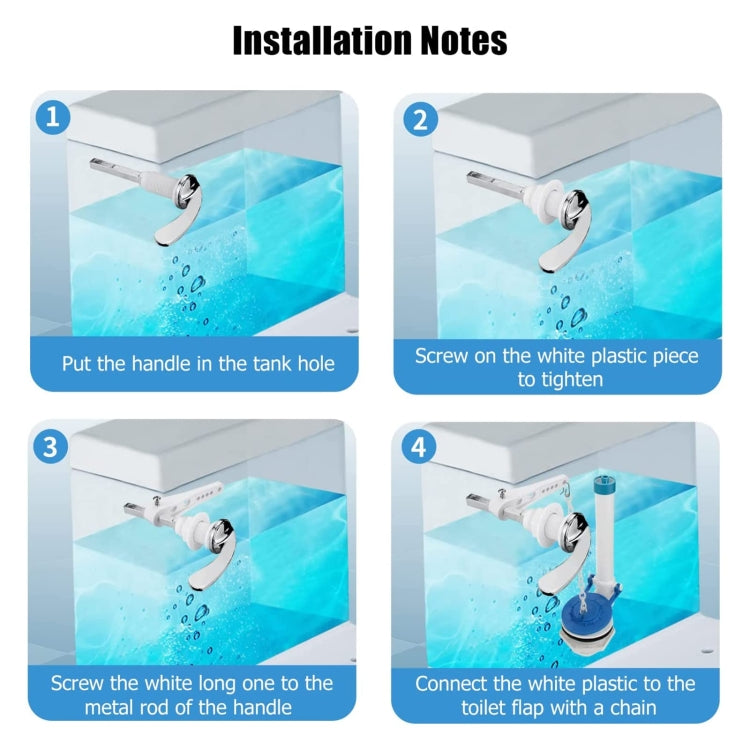 Toilet Flush Handle Replacement Toilet Hand Zinc Alloy Bathroom Accessories With Chain - Toilet Accessories by PMc TechLife | Online Shopping South Africa | PMc TechLife | Buy Now Pay Later Mobicred