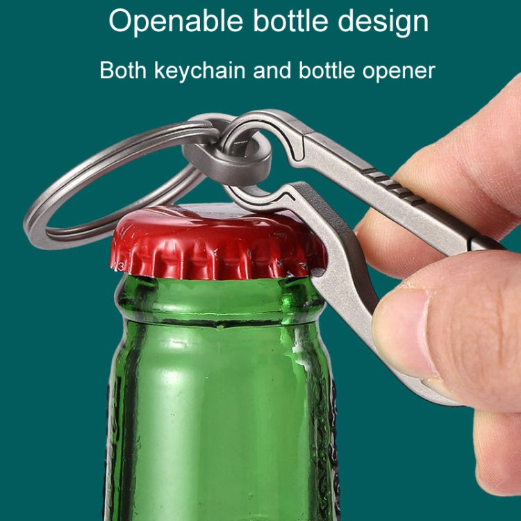 Titanium Alloy Car Keychain Multifunctional Simple Loss Prevention Belt Charm Ring, Style: Classic Model - Key Rings by PMC TechLife | Online Shopping South Africa | PMC TechLife | Buy Now Pay Later Mobicred