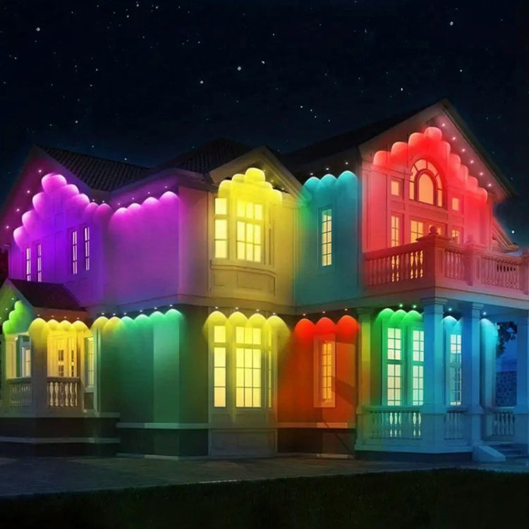 Bluetooth Outdoor Roof Lights Colorful Waterproof Smart Control Holiday Lights, Style: 15m 30 Lights(EU Plug) - Holiday Lights by PMc TechLife | Online Shopping South Africa | PMc TechLife | Buy Now Pay Later Mobicred