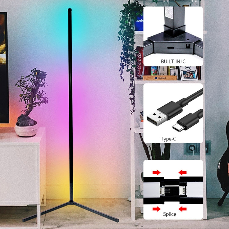 1.42m 5V Bluetooth Wall Corner Ambient Light APP Remote Control Bedroom Floor Lamp - Floor Lamps by PMc TechLife | Online Shopping South Africa | PMc TechLife | Buy Now Pay Later Mobicred