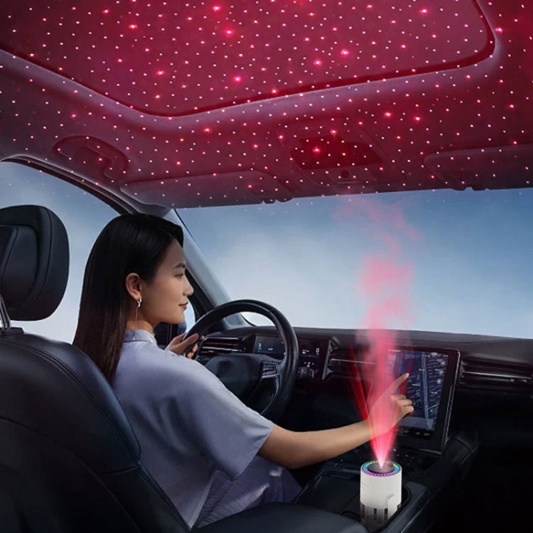 280ml Star Projection Light Humidifier USB Car Diffuser Humidifier Household Hydrating Atomizer, Color: Rotating White - free shipping - PMC TechLife - Order now!