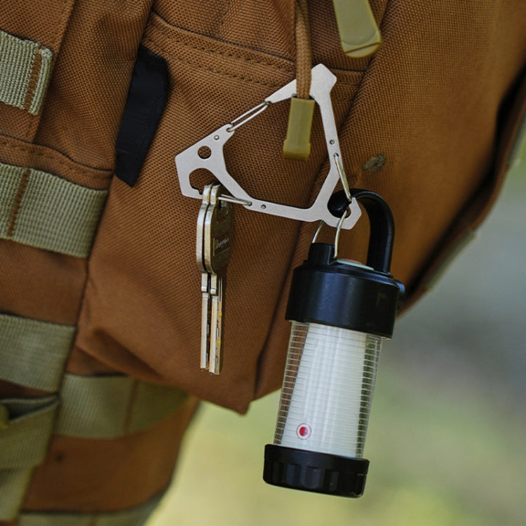 Outdoor Stainless Steel Hanging Buckle Multi-functional Portable Triangle Hook Multi-Hook Carabiner(White) - Hooks by PMC TechLife | Online Shopping South Africa | PMC TechLife | Buy Now Pay Later Mobicred