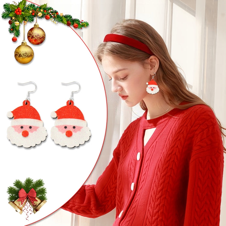 Christmas Element Cartoon Decoration Earrings Shiny Earrings, Spec: Santa Claus - free shipping - PMc TechLife - Order now!