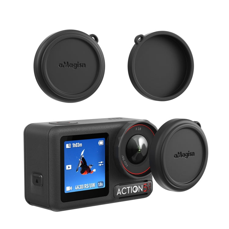 For DJI Osmo Action 5 Pro / 4 / 3 aMagisn Silicone Lens Protective Cover - free shipping - PMC TechLife - Order now!