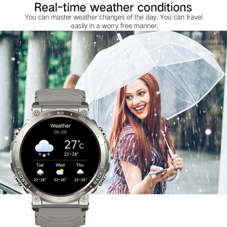 Bluetooth Talk Outdoor Pedometer Exercise Heart Rate Sleep Monitoring Smart Watch(Silver) - Smart Watches by PMC TechLife | Online Shopping South Africa | PMC TechLife | Buy Now Pay Later Mobicred
