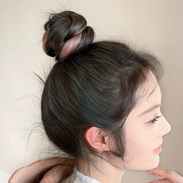 Self-Tying Ball-Head Wig Hair Bundle Simulation Hair Bands(Brown Black Highlight Gray) - free shipping - PMC TechLife - Order now!