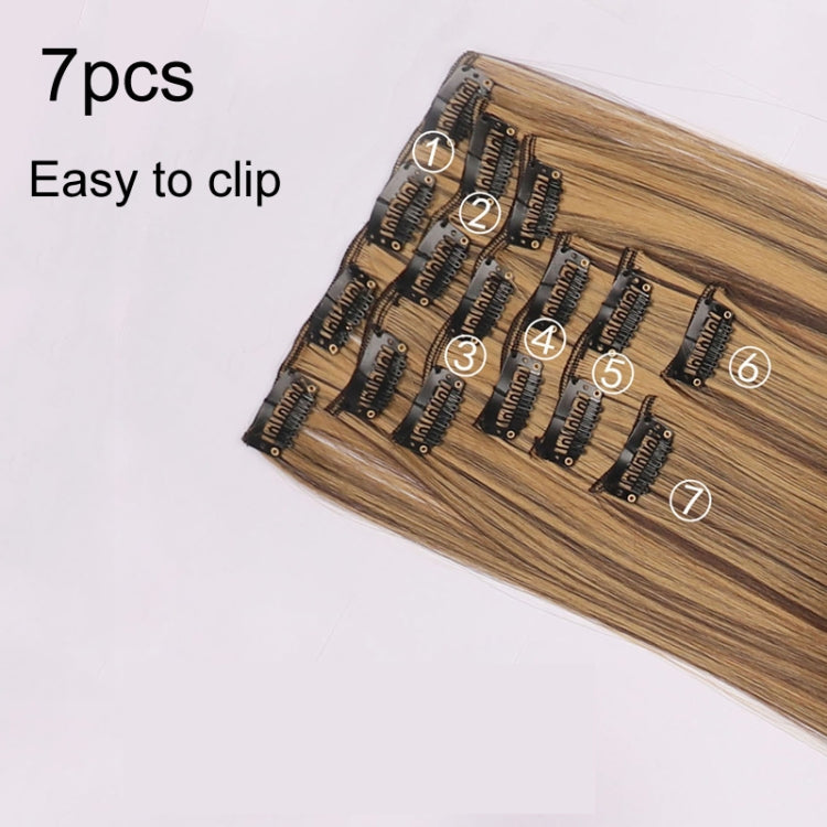 7pcs / Set Clips Long Straight Hair Extension Pieces 16 Clips Chemical Fiber Wigs, Model: 6# - free shipping - PMC TechLife - Order now!