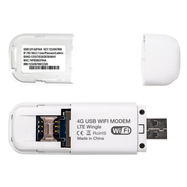 Global Edition 4G UFI LTE WiFi Dongle Wireless Router Plug-in NIC Router(White) - 4G Mobile Wifi by PMC TechLife | Online Shopping South Africa | PMC TechLife | Buy Now Pay Later Mobicred