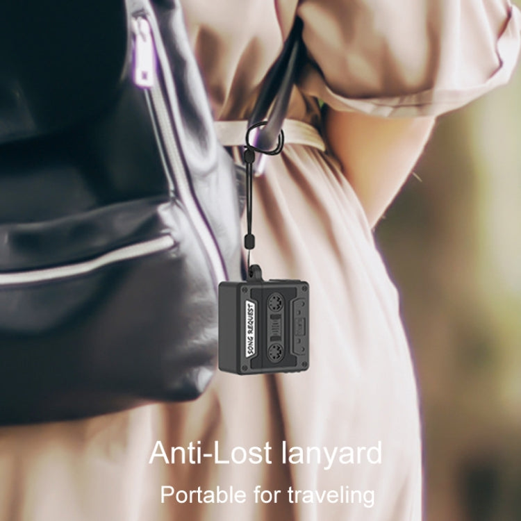 For AirPods 4 Retro Silicone Tape Shape Earphone Protective Case(Blue) - For AirPods 4 by PMc TechLife | Online Shopping South Africa | PMc TechLife | Buy Now Pay Later Mobicred