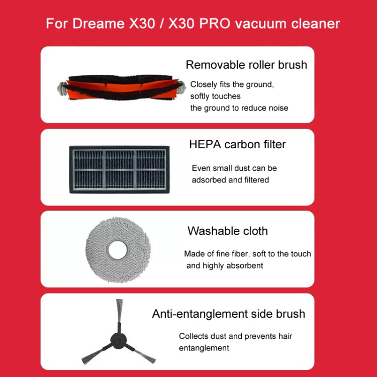 Roller Brush For Dreame X30 / X30 Pro Robot Vacuum Cleaner Replacement Parts - For Xiaomi Accessories by PMc TechLife | Online Shopping South Africa | PMc TechLife | Buy Now Pay Later Mobicred
