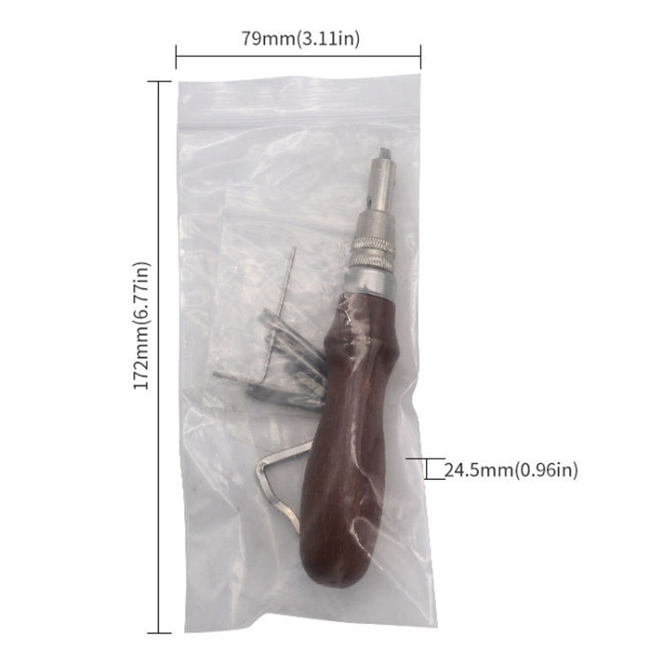 7 In 1 Leather Edge Presser Groove Cutter Edge Trimmer(Brown) - Burin &Cutting Knife by PMc TechLife | Online Shopping South Africa | PMc TechLife | Buy Now Pay Later Mobicred