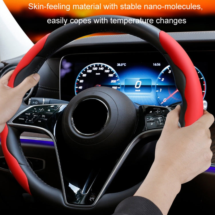 38cm Liquid Silicone Sweat-Absorbing Anti-Skid Car Steering Wheel Cover(Lavender Gray) - Steering Wheel Accessories by PMC TechLife | Online Shopping South Africa | PMC TechLife | Buy Now Pay Later Mobicred