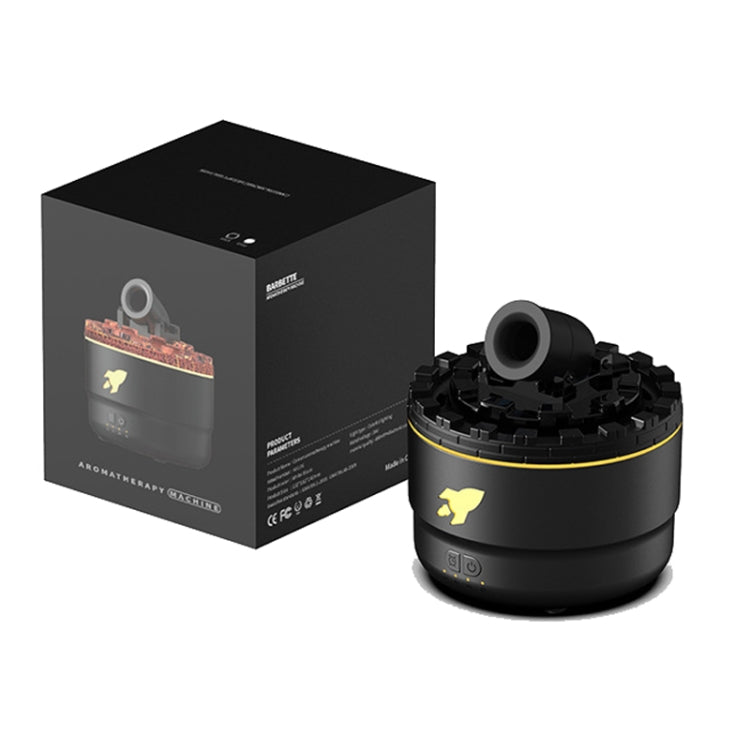 Turret Shape Aromatherapy Humidifier With 3-speed Timer 7-color Atmosphere Light EU Plug Black - free shipping - PMC TechLife - Order now!