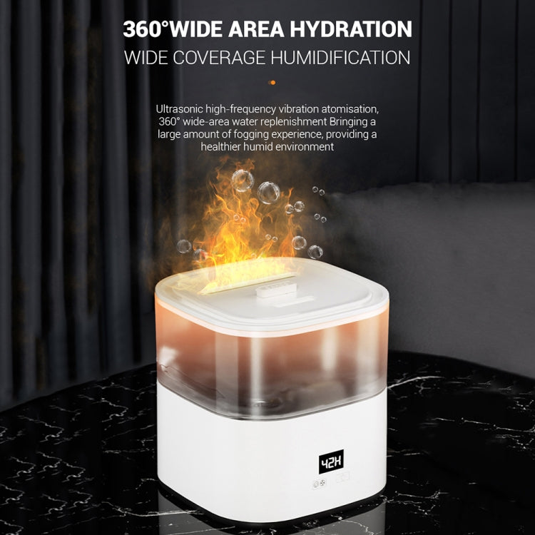 JSQ-58 1.1L large Capacity Digital Display Flame Atomization Humidifier, Color: White(EU Plug) - free shipping - PMC TechLife - Order now!