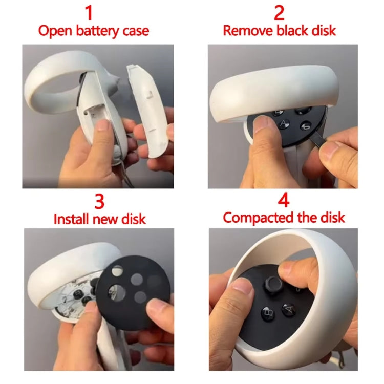 For Meta Quest 2 Repair Parts Controller Black Disk Cove Right & Left - by PMC TechLife | Online Shopping South Africa | PMC TechLife | Buy Now Pay Later Mobicred