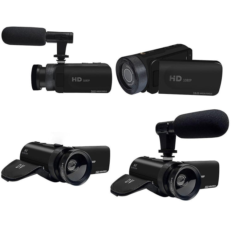 16MP 16X Digital Zoom Vlogging Camera Video Camcorder with 2.4 Inch Flip Screen, Spec: Standard AU Plug - Video Cameras by PMC TechLife | Online Shopping South Africa | PMC TechLife | Buy Now Pay Later Mobicred