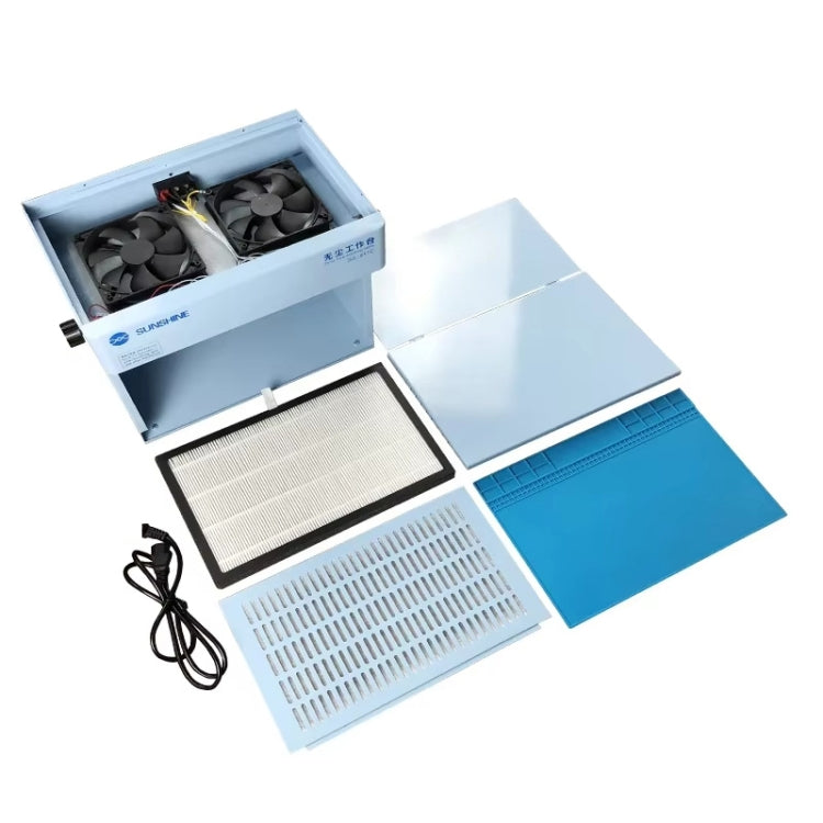 SUNSHINE SS-917C Mobile Phone Screen Repair Dust-free Workbench Green White Light Dual Lamps Dust Display Lamp Operator Bench EU Plug - free shipping - PMC TechLife - Order now!