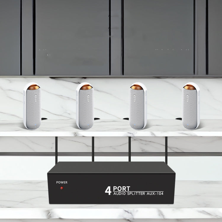 1 In 4 Out 3.5mm + RL Audio Distributor Stereo Audio Splitter For PC Laptop DVD, EU Plug - by PMC TechLife | Online Shopping South Africa | PMC TechLife | Buy Now Pay Later Mobicred