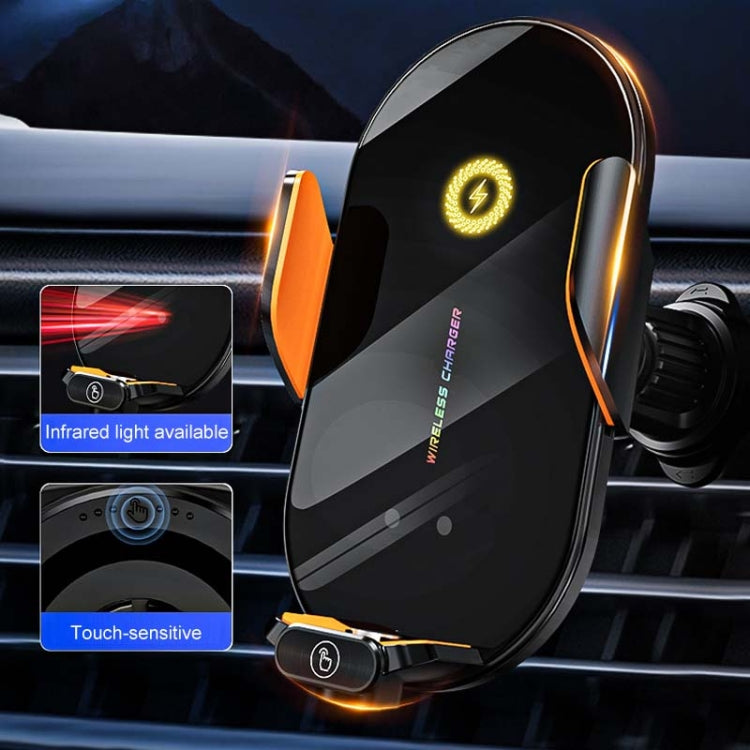 C3 Car Infrared Sensor Auto Opening And Closing Wireless Charging Cell Phone Holder(Black) - Wireless Charger Holders by PMC Jewellery | Online Shopping South Africa | PMC Jewellery | Buy Now Pay Later Mobicred