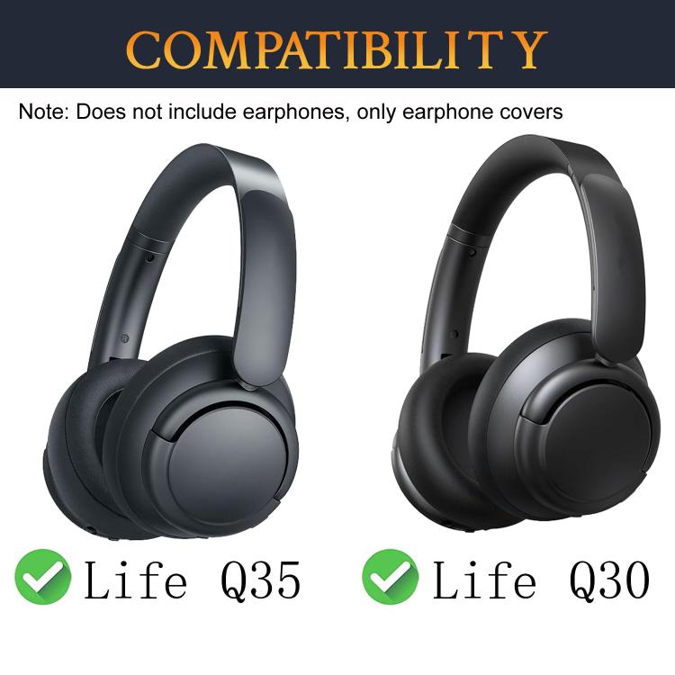 2pcs For Anker Soundcore Life Q30/Q35 Earphone Covers(Ice Gel Black) - free shipping - PMc TechLife - Order now!