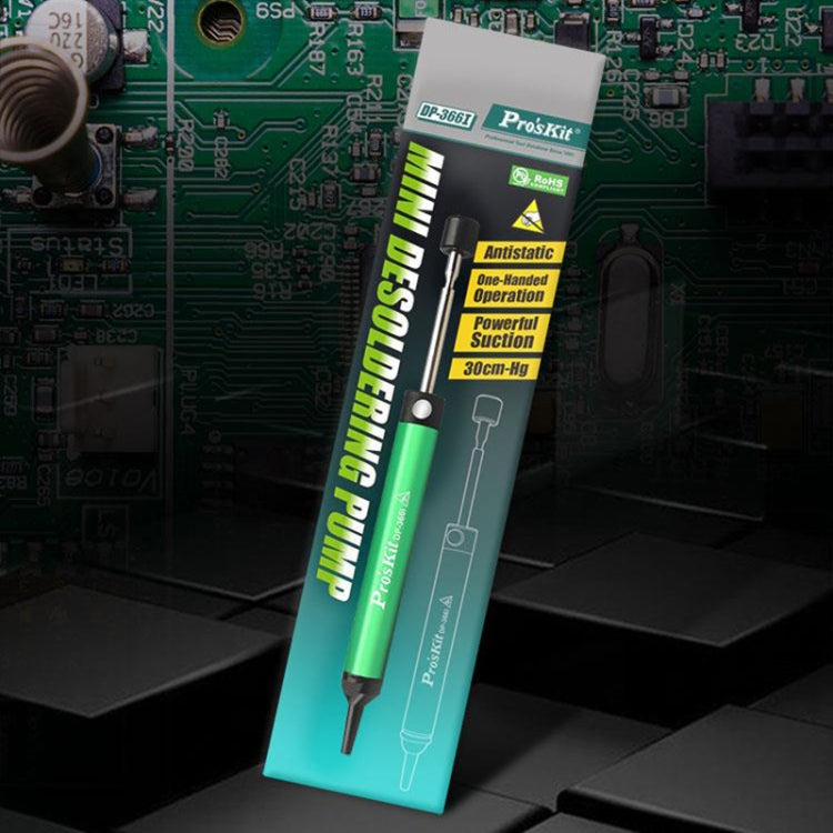 ProsKit DP-366I Mini Aluminum Alloy Tin Suction Device Anti-static Desoldering Pump - free shipping - PMc TechLife - Order now!