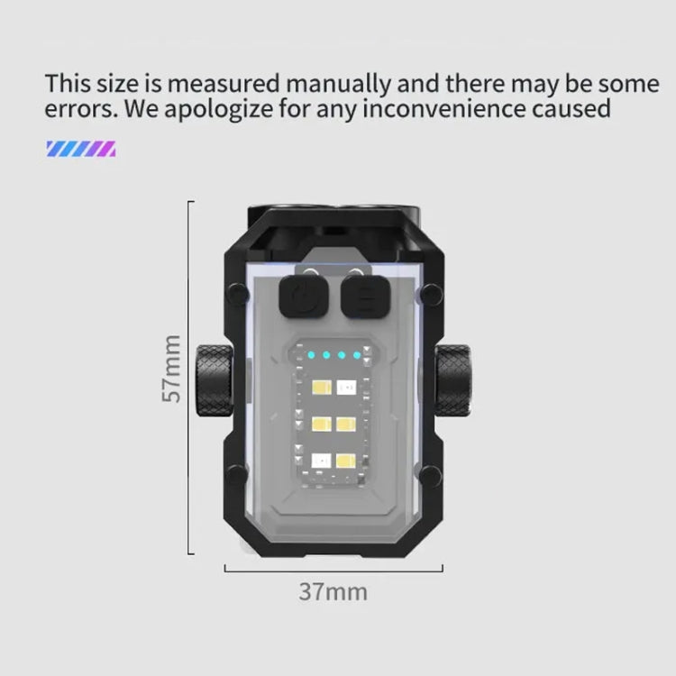 E-SMARTER YSD01PRO Mini Keychain Light Decompression Fingertip Gyro Bottom Magnetic Multi-Speed Adjustable Cap Clip Lights(White) - Mini Flashlight by E-SMARTER | Online Shopping South Africa | PMc TechLife | Buy Now Pay Later Mobicred