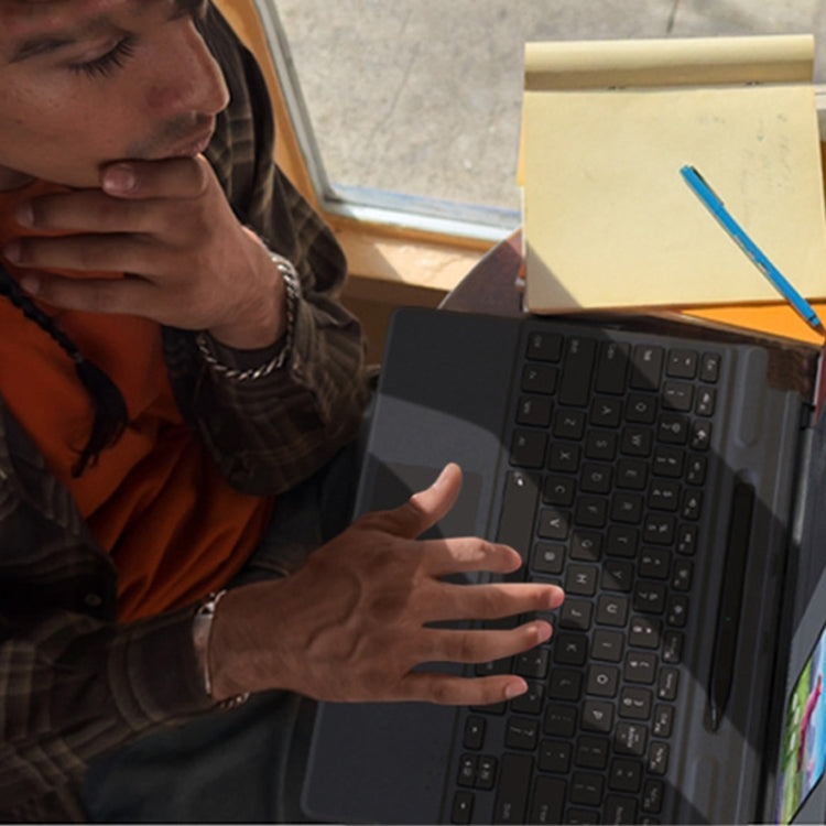 For Microsoft Surface Pro 8 / 9 / 10 / X Bluetooth Keyboard Magnetic Tablet Wireless Touch Backlit Keyboard With Pen Slot(Black) - free shipping - PMC TechLife - Order now!