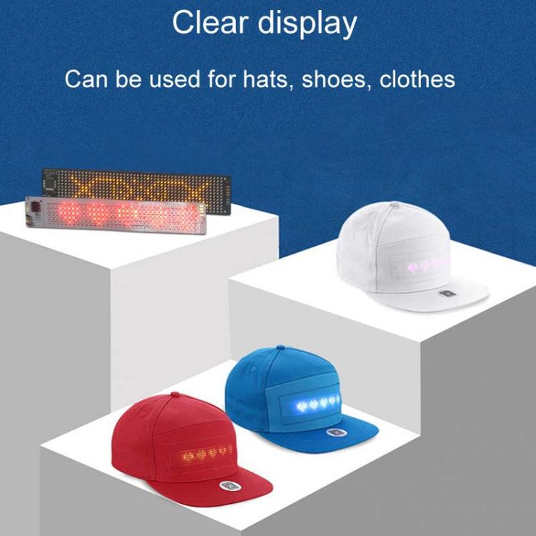 155 X 32mm Hat Backpack Vest Bluetooth LED Flexible Multi-Language Advertising Display Screen(Red) - free shipping - PMC TechLife - Order now!