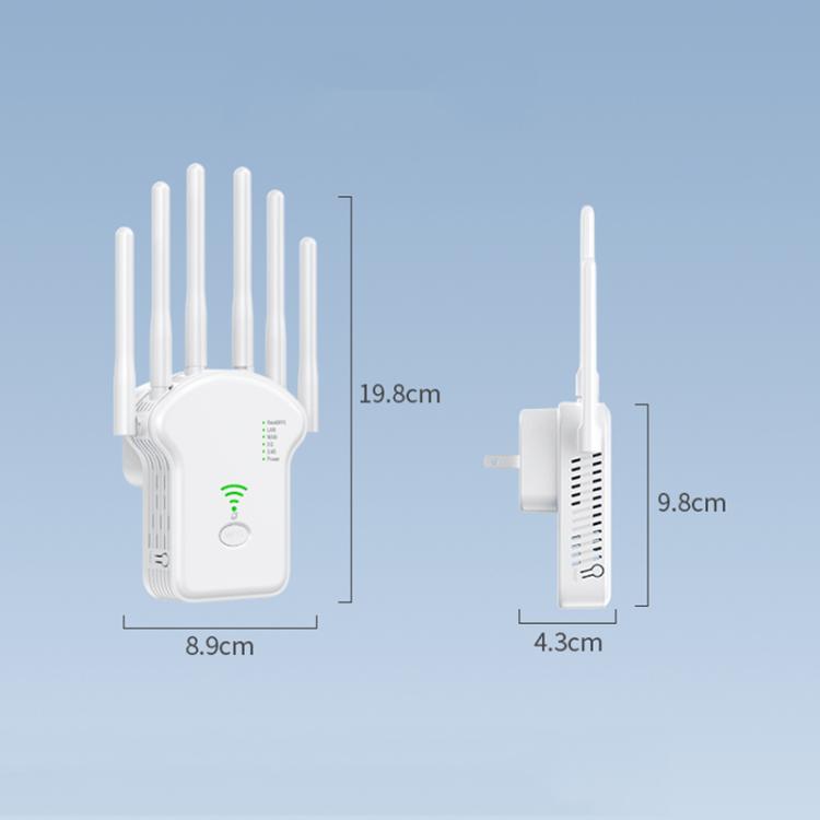 Urant U13 1200Mbps 2.4G/5G Dual Band WiFi Repeater Signal Amplifier US Plug White - Broadband Amplifiers by Urant | Online Shopping South Africa | PMC TechLife | Buy Now Pay Later Mobicred