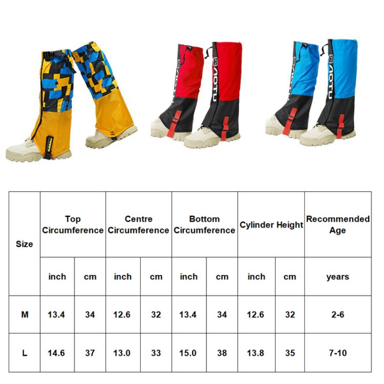 AOTU AT8913 1pair Children Riding Skiing Waterproof Calf Protectors Outdoor Sandproof Shoes Covers, Color: Blue L - free shipping - PMC TechLife - Order now!