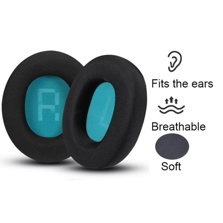 1pair Headset Sponge Earmuffs for SteelSeries Arctis Pro / Arctis 3 / 5 / 7, Color: Black Dark Blue Ice Silk - Earmuff & Pad by PMc TechLife | Online Shopping South Africa | PMc TechLife | Buy Now Pay Later Mobicred