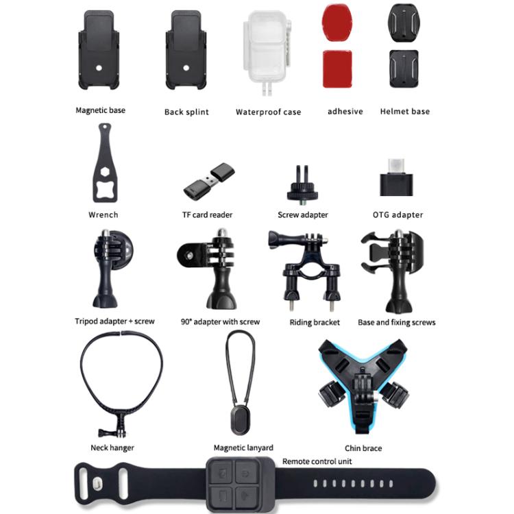 SOOCOO SAW1 With 64G Memory Card 4K HD Anti-Shake Waterproof Motorcycle Riding Recorder Chest Head Mounted Diving Thumb Camera - free shipping - PMC TechLife - Order now!